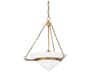 Troy Lighting Amador 1-Light Patina Brass Glass Pendant