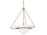 Troy Lighting Amador 1-Light Patina Brass Glass Pendant