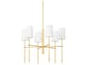 Troy Lighting River 6-Light Vintage Gold Leaf Empire Chandelier