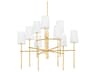 Troy Lighting River 9-Light Vintage Gold Leaf Empire Chandelier