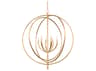 Troy Lighting Fillea 6-Light Vintage Gold Leaf Globe Chandelier