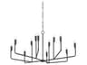 Troy Lighting Norman 12-Light Forged Iron Black Candelabra Chandelier