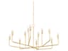 Troy Lighting Norman 12-Light Vintage Gold Leaf Candelabra Chandelier