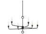 Troy Lighting Orson 6-Light Black Iron Candelabra Chandelier