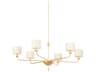 Troy Lighting Osmond 6-Light Vintage Gold Leaf Drum Chandelier