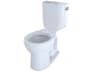 TOTO Entrada 2-Piece Round Universal Height Cotton White Toilet with Right-Hand Trip Lever