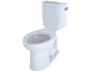 TOTO Entrada 2-Piece Elongated Universal Height Cotton White Toilet with Right-Hand Trip Lever