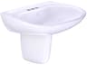TOTO Prominence Oval Wall-Mount Bathroom Sink with Cefiontect and Shroud