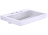 TOTO Kiwami Renesse Design-I Cotton White Rectangular Fireclay Vessel Bathroom Sink with Cefiontect for 8" Faucets