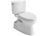 TOTO Vespin-II 2-Piece Elongated Universal Height Cotton White Toilet with Cefiontect and SS124 SoftClose Seat, Washlet+ Ready