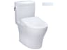 TOTO Aquia-IV Washlet+ Cube 2-Piece Elongated Dual Flush Toilet with S7 Contemporary Bidet Seat