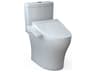 TOTO Aquia-IV Washlet+ 2-Piece Elongated Universal Height Dual Flush Cotton White Toilet and Washlet C2 Bidet Seat