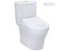 TOTO Aquia-IV Washlet+ 2-Piece Elongated Dual Flush Toilet and Contemporary Washlet S7A Contemporary Bidet Seat