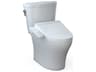 TOTO Washlet+ Aquia-IV Arc 2-Piece Elongated Dual Flush Cotton White Toilet with C2 Bidet Seat