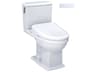 TOTO Connelly Washlet+ 2-Piece Elongated Dual Flush Cotton White Toilet, Classic Washlet S7A Bidet Seat with Auto Flush and Auto Open/Close Lid