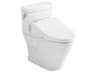 TOTO Legato Washlet+ 1-Piece Elongated Cotton White Toilet and Washlet C5 Bidet Seat