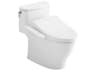 TOTO Nexus Washlet+ 1-Piece Elongated Cotton White Toilet and Washlet C2 Bidet Seat
