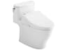 TOTO Nexus Washlet+ 1-Piece Elongated Cotton White Toilet and Washlet C5 Bidet Seat