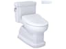 TOTO Eco Guinevere Washlet+ Cotton White Elongated Universal Height Toilet with S7 Classic Bidet Seat