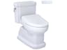 TOTO Eco Guinevere Washlet+ Cotton White Elongated Universal Height Toilet and S7A Classic Bidet Seat with Auto Open/Close
