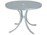 Tropitone Boulevard Aluminum Round Patio Dining Table with Umbrella Hole