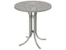 Tropitone Patterned La'stratta Aluminum Round Patio Bar Table with Umbrella Hole
