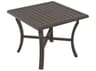 Tropitone Banchetto Slat Aluminum Square Outdoor Dining Table with Umbrella Hole