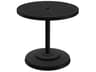 Tropitone Boulevard Aluminum Round KD Pedestal Patio Dining Table with Umbrella Hole