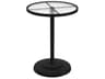 Tropitone Acrylic Cast Aluminum Round KD Pedestal Patio Bar Table with Umbrella Hole