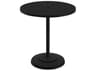 Tropitone Boulevard Aluminum Round KD Pedestal Outdoor Bar Table with Umbrella Hole