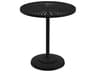 Tropitone La Stratta Aluminum Round KD Pedestal Outdoor Patio Bar Table with Umbrella Hole
