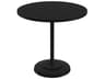 Tropitone Boulevard Aluminum Round KD Pedestal Outdoor Bar Table with Umbrella Hole