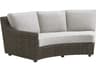 Tommy Bahama Outdoor Cypress Wicker Point Ocean Terrace Left Arm Curved Sectional Sofa