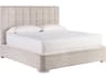 Universal Furniture Miranda Kerr Uptown Alabaster Woven Pewter Beige Upholstered Queen Platform Bed