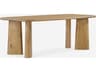 Union Home Laurel Rectangular Wood Natural Dining Table