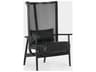 Union Home Wingman Black Leather Accent Chair