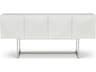 Urbia Ie Series 71" High Gloss White Stainless Steel Sideboard