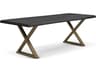 Urbia Brooks Rectangular Wood Ebonized Brass Dining Table