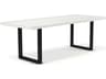 Urbia Brooks Rectangular Wood White Wash Black Dining Table
