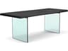 Urbia Brooks Rectangular Wood Ebonized Clear Dining Table