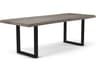 Urbia Brooks Rectangular Wood Sandblasted Grey Black Dining Table