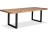 Urbia Brooks Dining Table U Base Teak Top Black Base