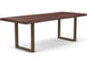 Urbia Brooks Rectangular Wood Americano Brass Dining Table
