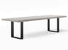 Urbia Brooks Rectangular Wood Sandblasted Grey Black Dining Table