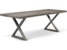 Urbia Brooks Rectangular Wood Sandblasted Grey Pewter Dining Table