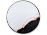 Urbia Relique Clear Glass Natural Dark Raw Bronze Wall Mirror Round