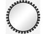 Uttermost Cyra Distressed Black Round Wall Mirror