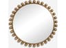 Uttermost Cyra Metallic Gold Leaf Round Wall Mirror
