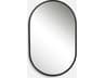 Uttermost Varina Satin Black Oval Wall Mirror