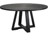 Uttermost Gidran Round Wood Rich Charcoal Black Dining Table